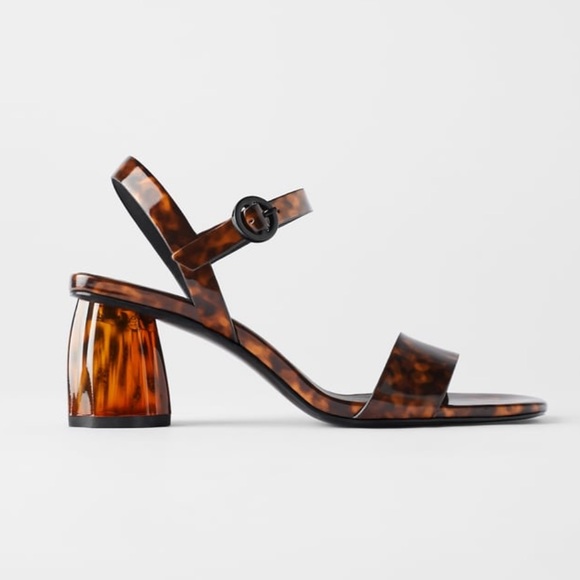 Zara Shoes - Zara tortoiseshell chunky heel sandals